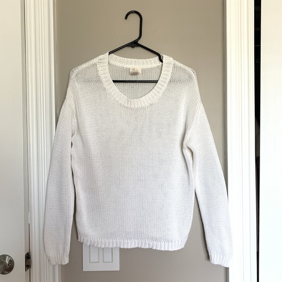 WHITE CABLEKNIT SWEATER - Picture 7 of 8